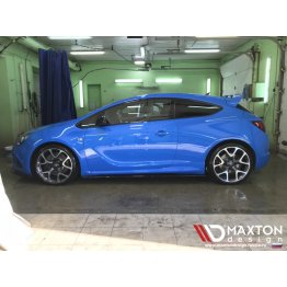 Накладки сплиттеры на пороги на Opel Astra J OPC / VXR